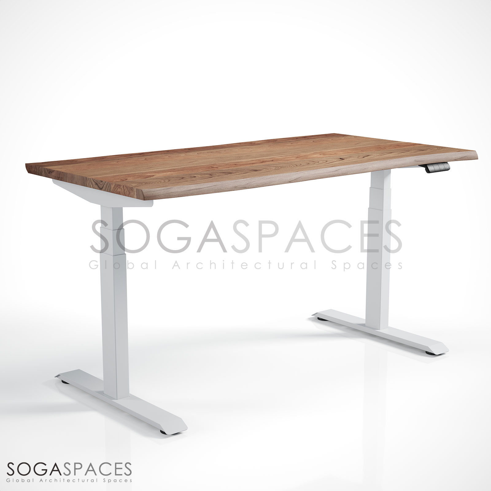 Regula Desk Solid N - Elektrikli Yüksekliği Ayarlanabilir Natürel Kenar Masif Ceviz Çalışma Masası - Görsel 22