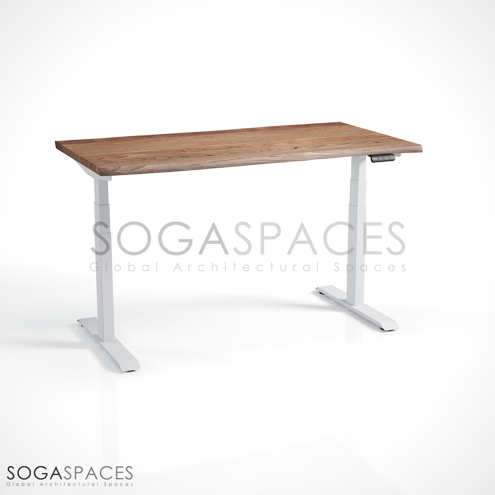 Regula Desk Solid N - Elektrikli Yüksekliği Ayarlanabilir Natürel Kenar Masif Ceviz Çalışma Masası - Görsel 5