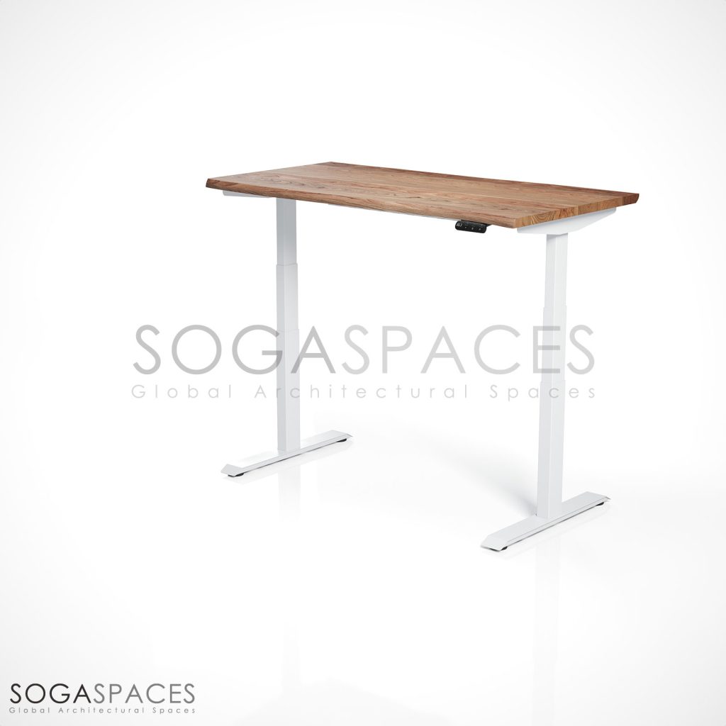 Regula Desk Solid N - Elektrikli Yüksekliği Ayarlanabilir Natürel Kenar Masif Ceviz Çalışma Masası