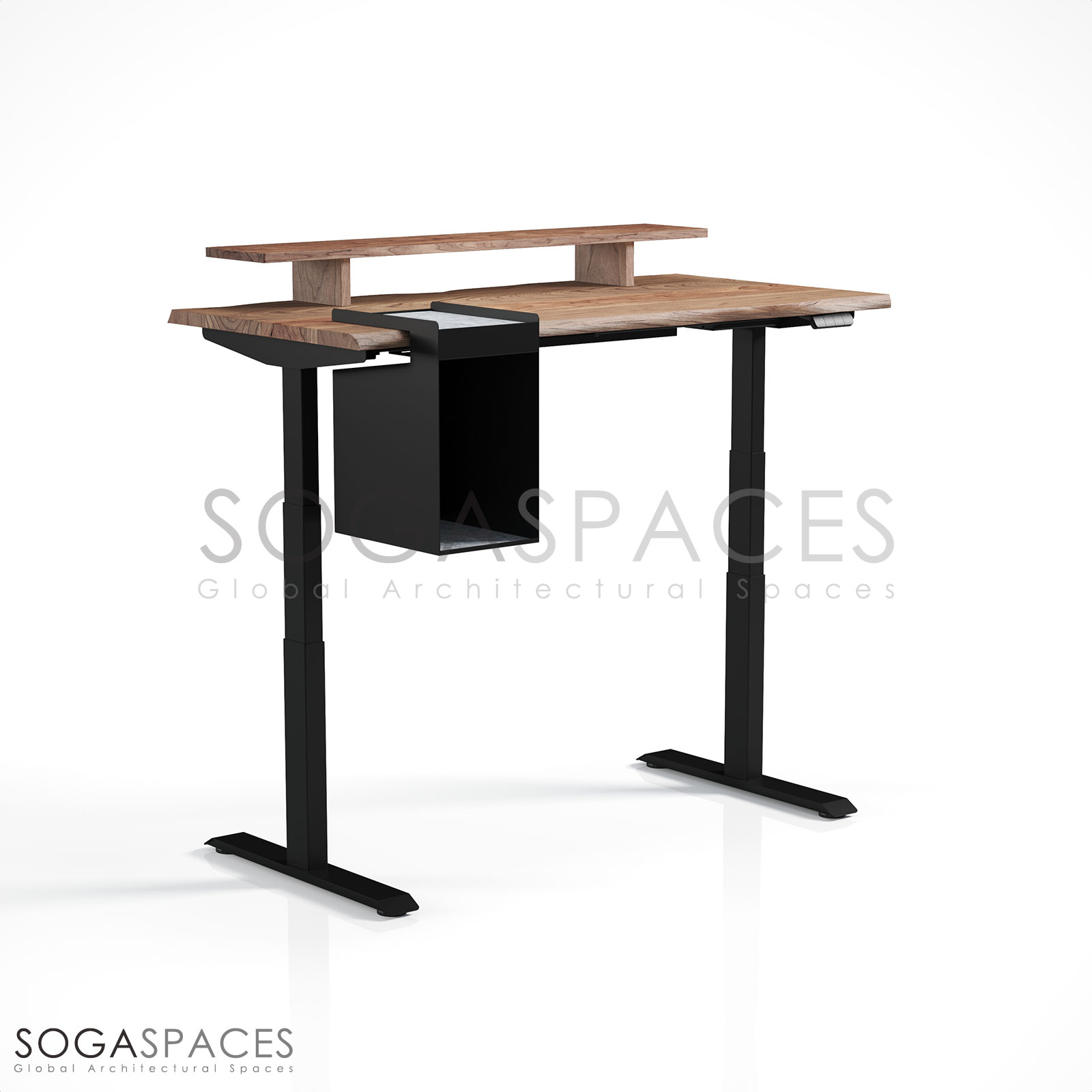 Regula Desk Solid N - Elektrikli Yüksekliği Ayarlanabilir Natürel Kenar Masif Ceviz Çalışma Masası - Görsel 18
