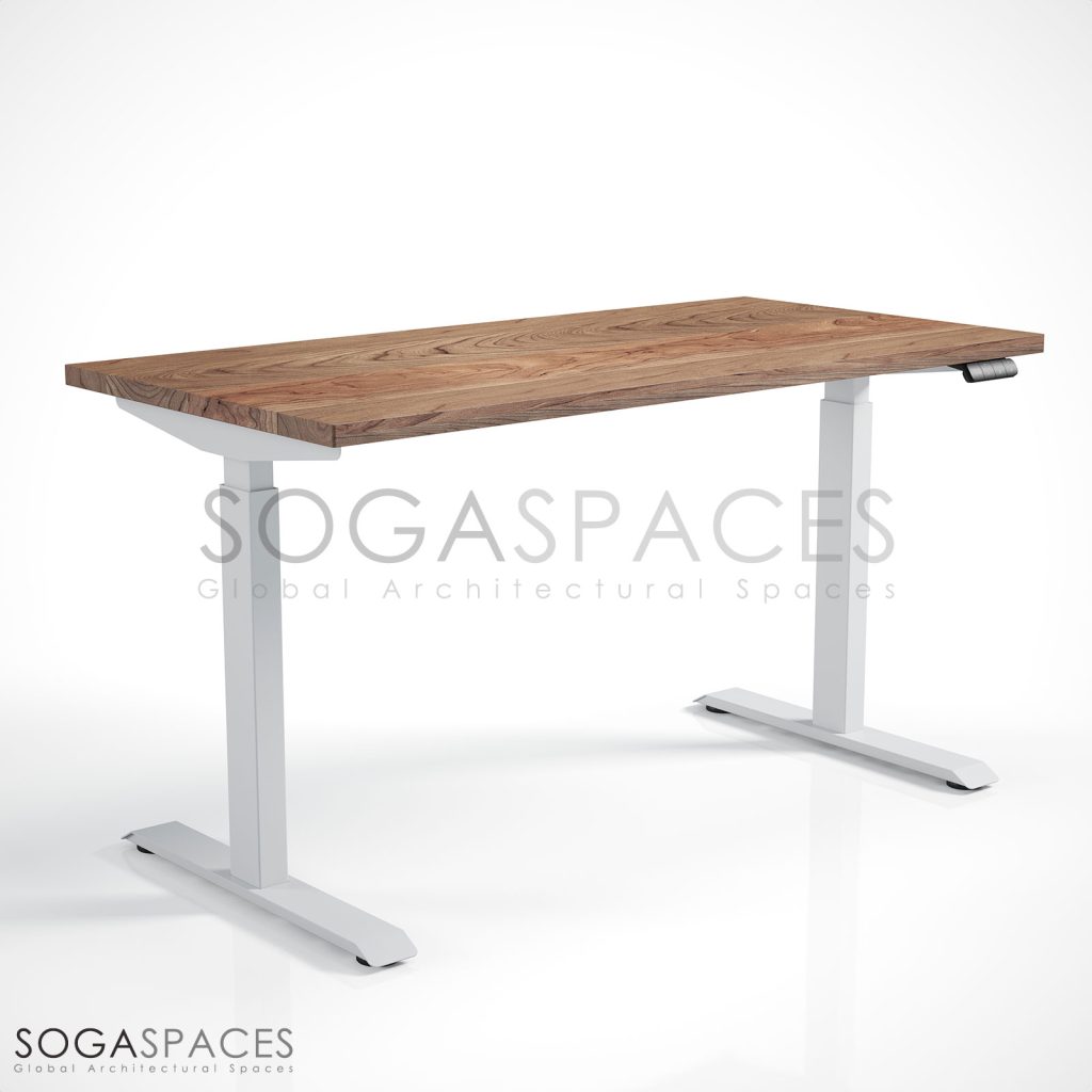 Regula Desk Solid S - Elektrikli Yüksekliği Ayarlanabilir Düz Kenar Masif Ceviz Çalışma Masası
