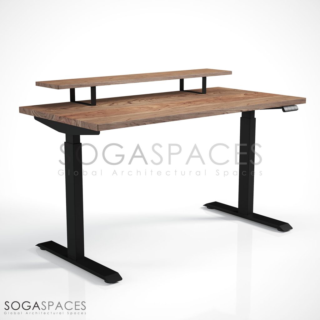 Regula Desk Solid S - Elektrikli Yüksekliği Ayarlanabilir Düz Kenar Masif Ceviz Çalışma Masası
