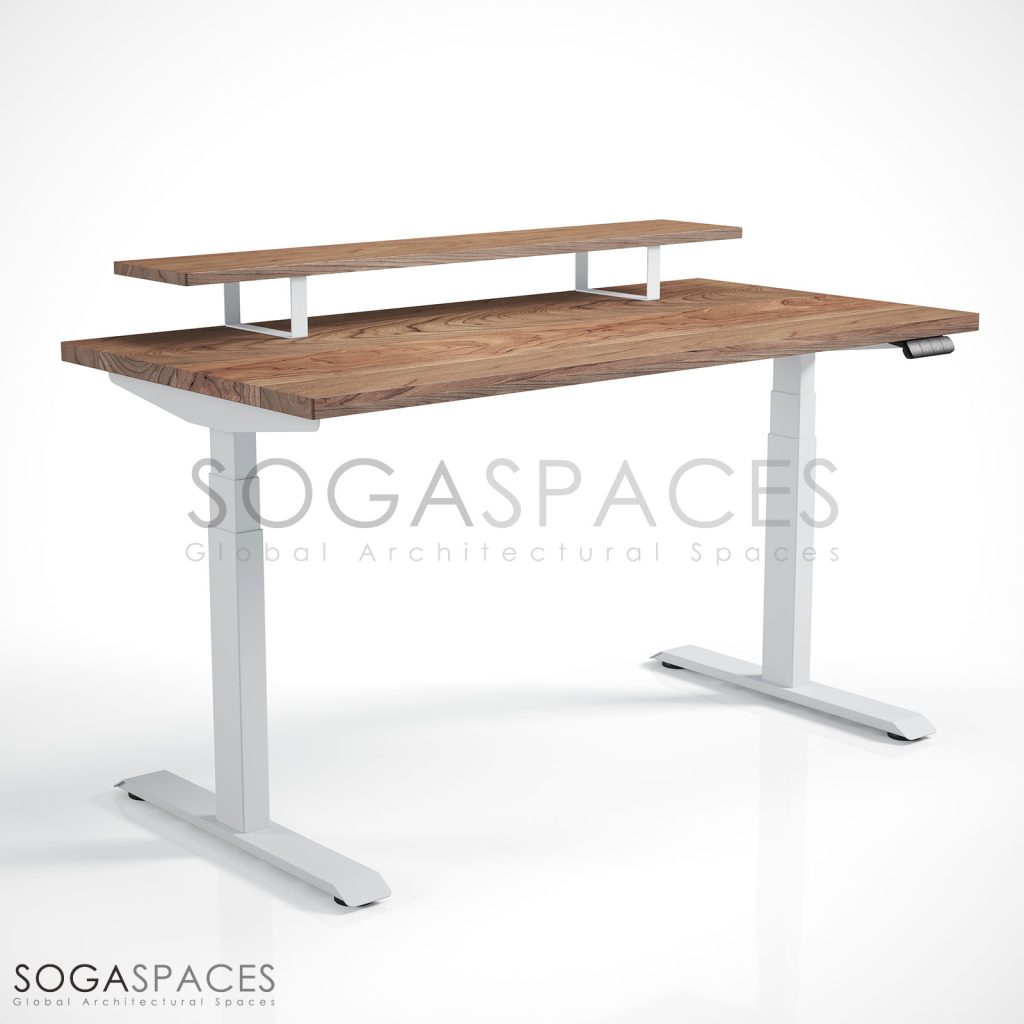 Regula Desk Solid S - Elektrikli Yüksekliği Ayarlanabilir Düz Kenar Masif Ceviz Çalışma Masası