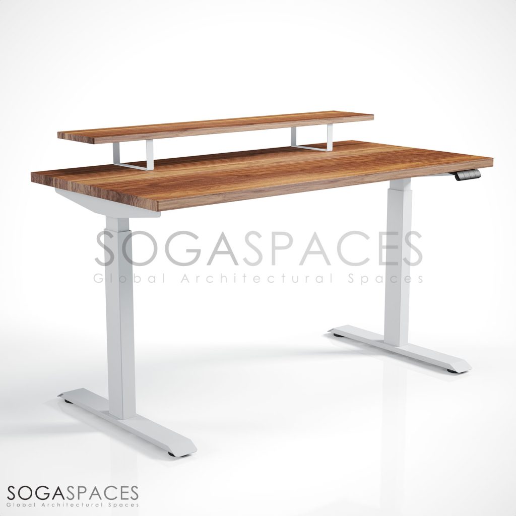 Regula Desk Solid S - Elektrikli Yüksekliği Ayarlanabilir Düz Kenar Masif Ceviz Çalışma Masası