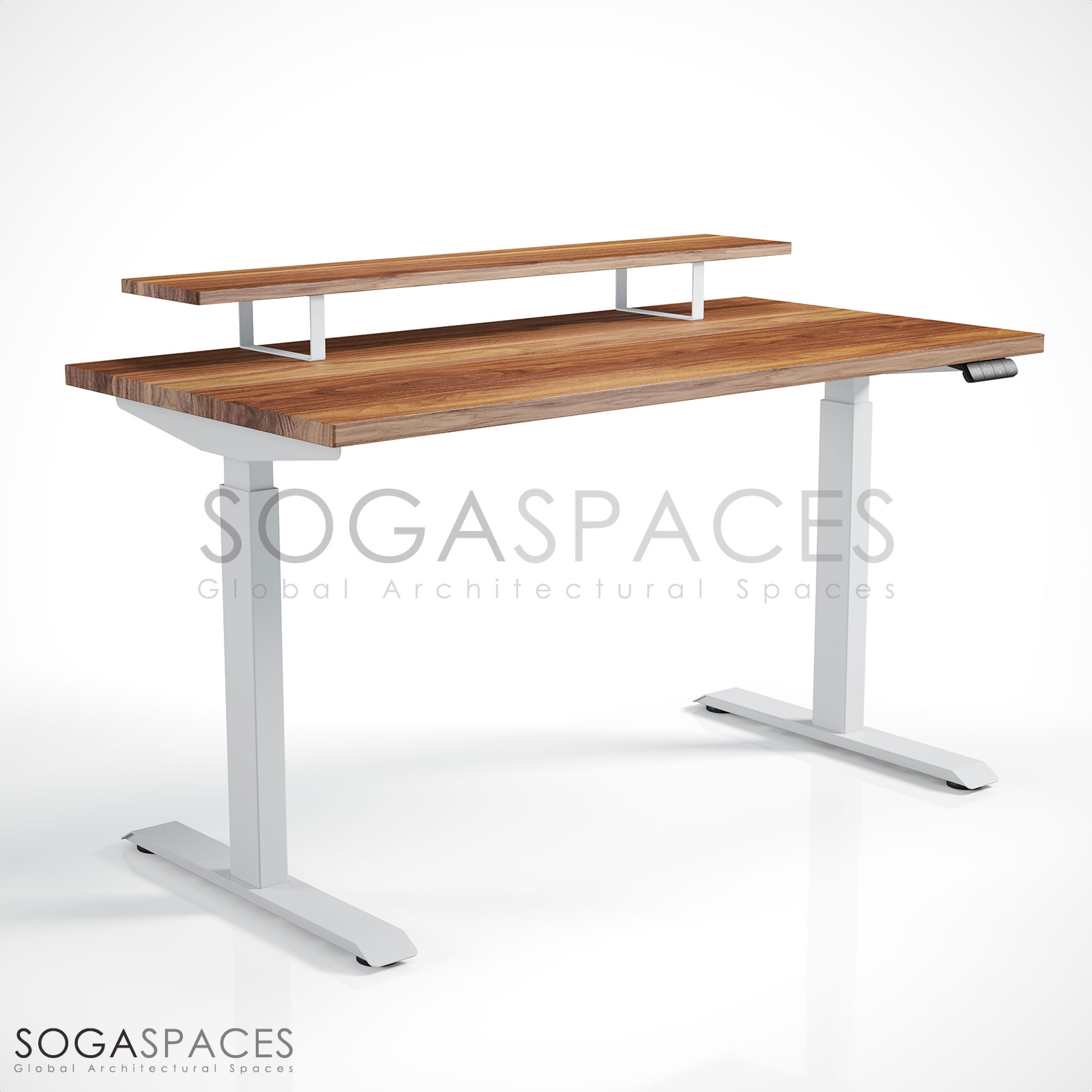 Regula Desk Solid S - Elektrikli Yüksekliği Ayarlanabilir Düz Kenar Masif Ceviz Çalışma Masası - Görsel 2