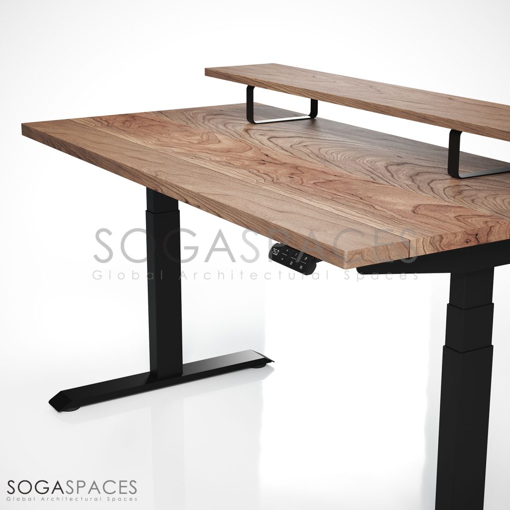 Regula Desk Solid S - Elektrikli Yüksekliği Ayarlanabilir Düz Kenar Masif Ceviz Çalışma Masası
