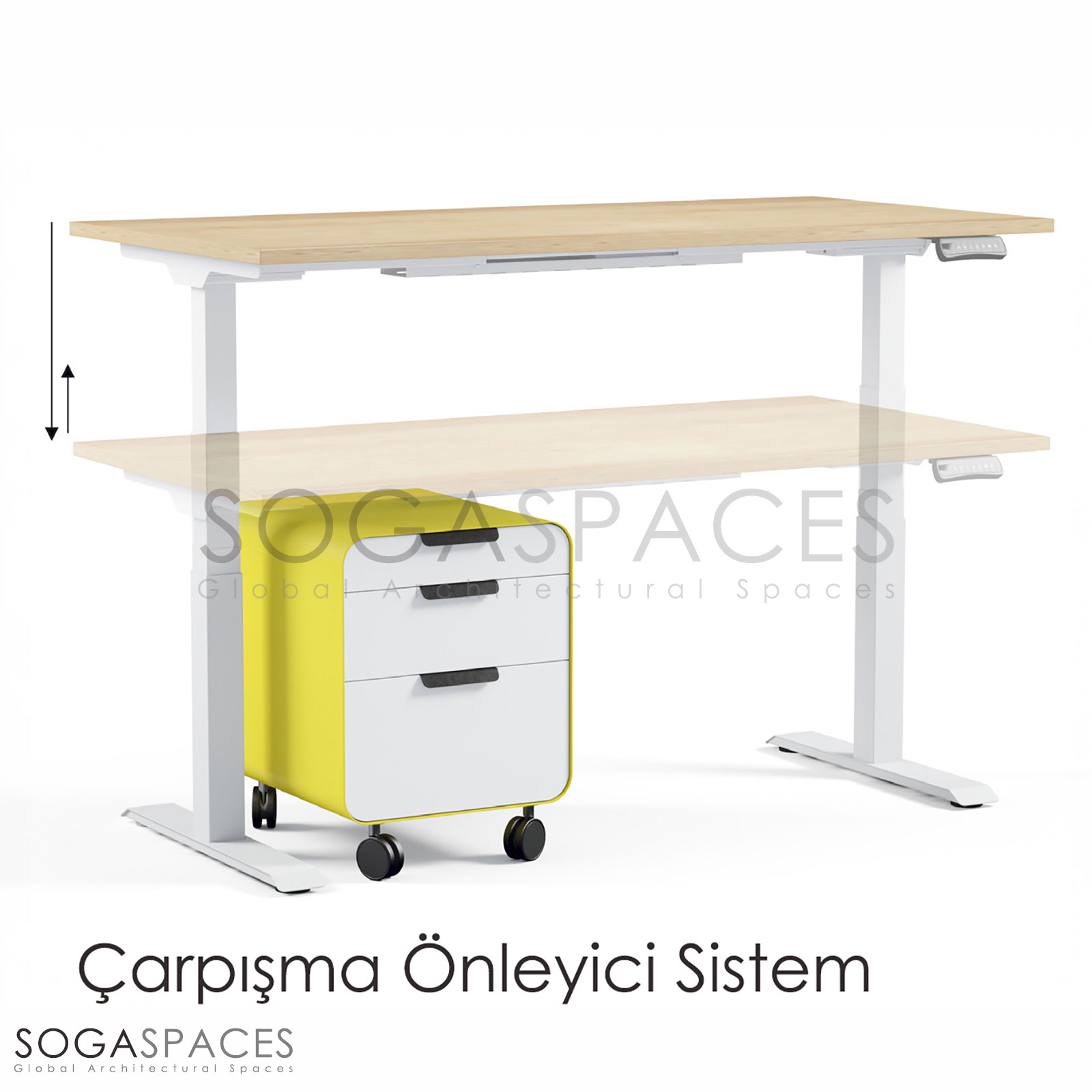 Regula Desk Solid S - Elektrikli Yüksekliği Ayarlanabilir Düz Kenar Masif Ceviz Çalışma Masası - Görsel 8