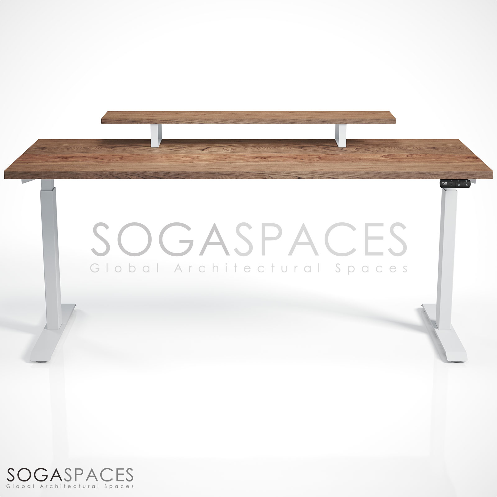 Regula Desk Solid S - Elektrikli Yüksekliği Ayarlanabilir Düz Kenar Masif Ceviz Çalışma Masası - Görsel 9