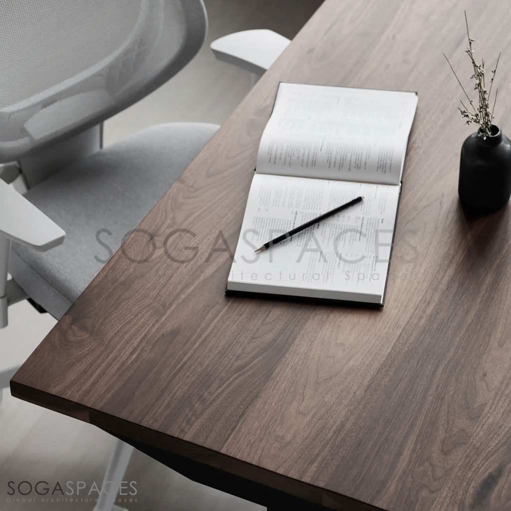 Regula Desk Solid S - Elektrikli Yüksekliği Ayarlanabilir Düz Kenar Masif Ceviz Çalışma Masası