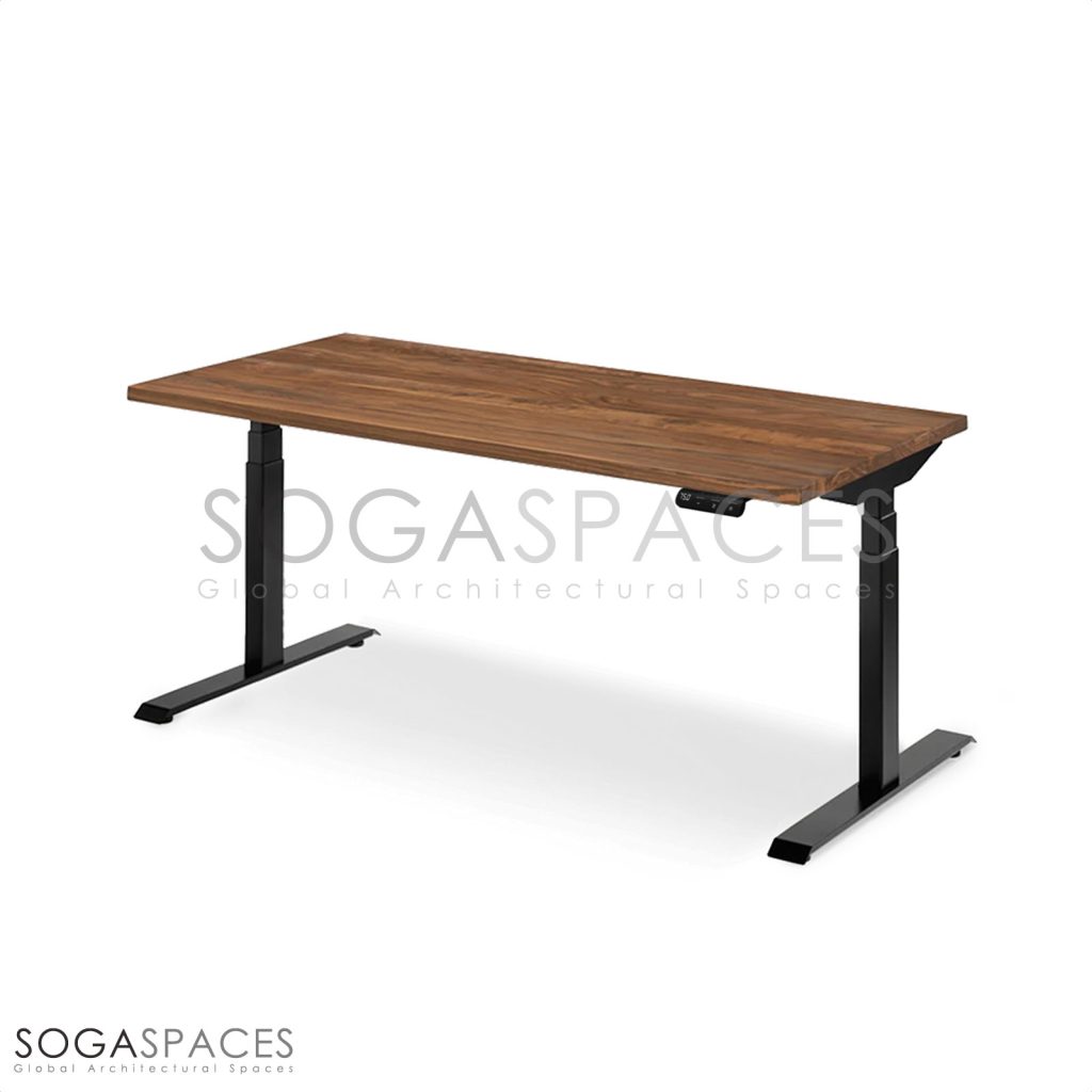 Regula Desk Solid S - Elektrikli Yüksekliği Ayarlanabilir Düz Kenar Masif Ceviz Çalışma Masası