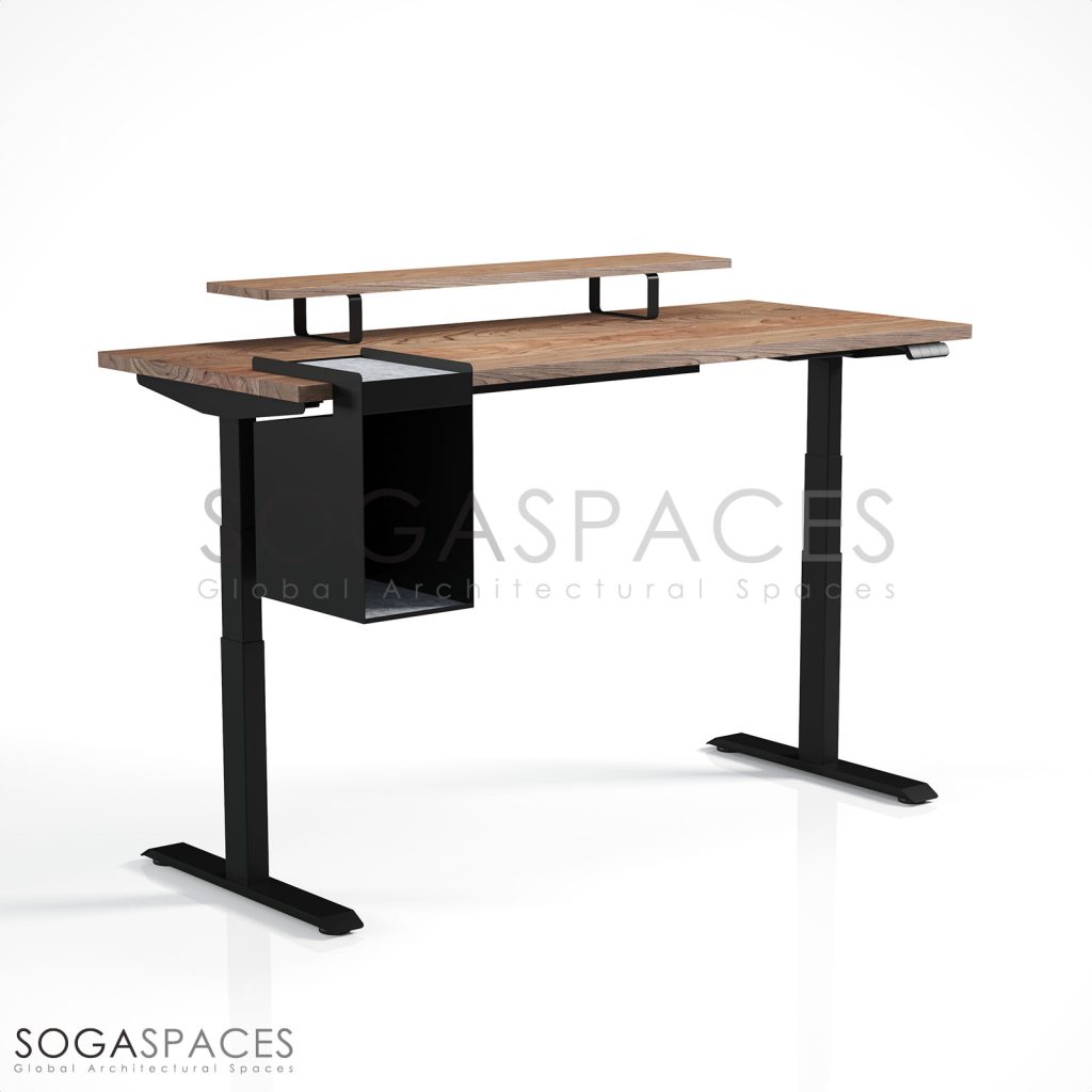 Regula Desk Solid S - Elektrikli Yüksekliği Ayarlanabilir Düz Kenar Masif Ceviz Çalışma Masası