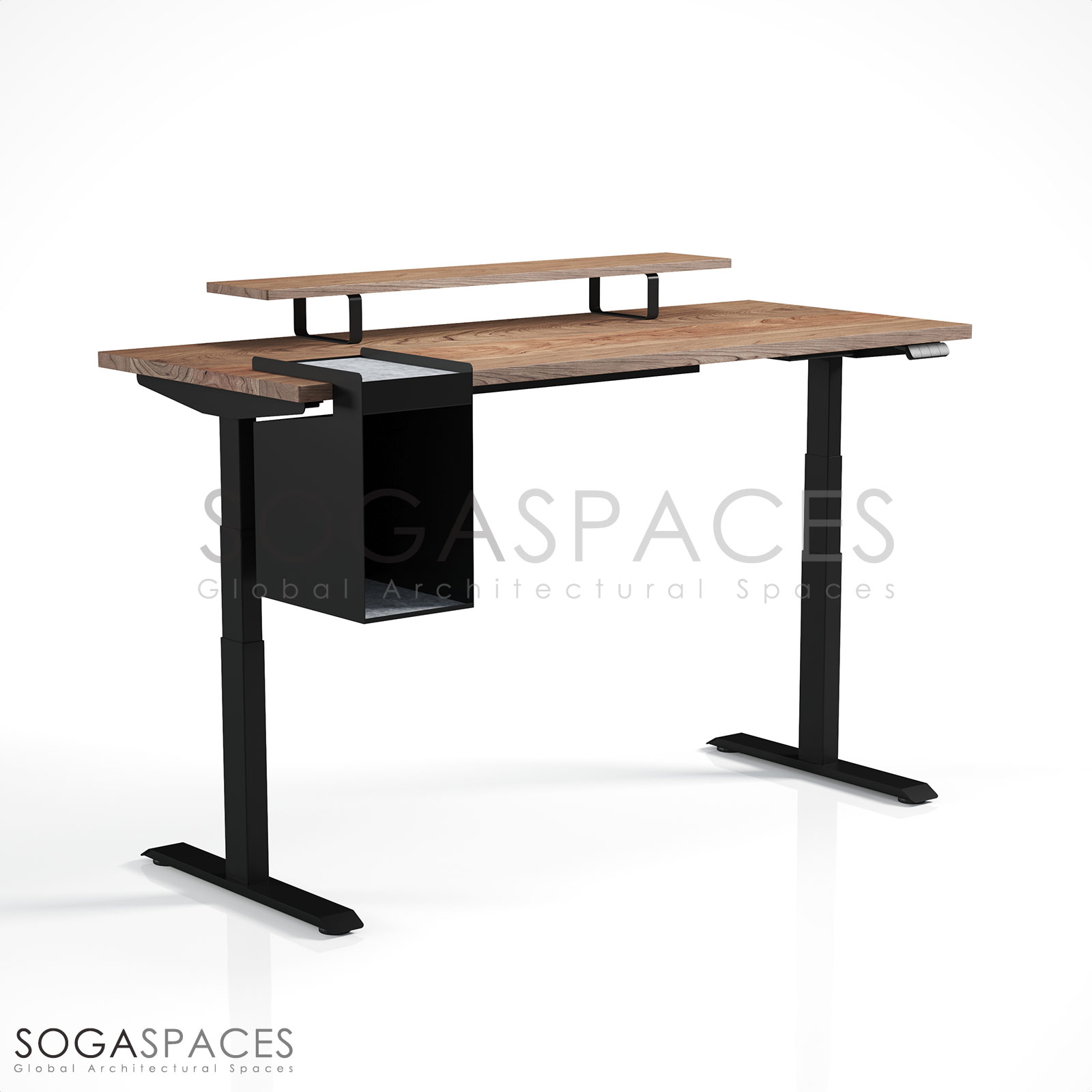 Regula Desk Solid S - Elektrikli Yüksekliği Ayarlanabilir Düz Kenar Masif Ceviz Çalışma Masası - Görsel 16