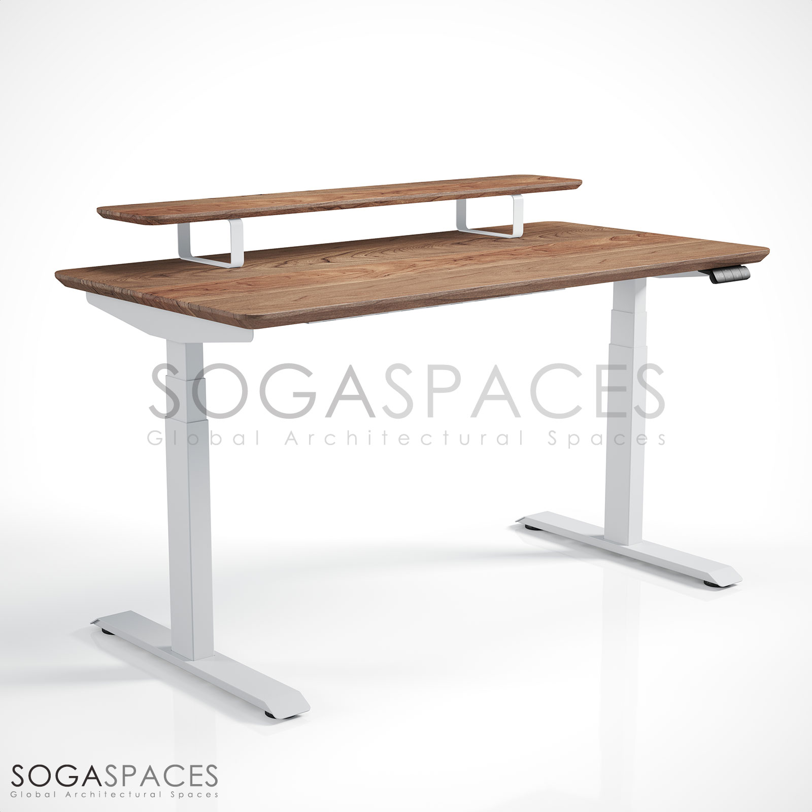 Regula Desk Solid V - Elektrikli Yüksekliği Ayarlanabilir Açılı Kesim Kenar Masif Ceviz Çalışma Masası - Görsel 28