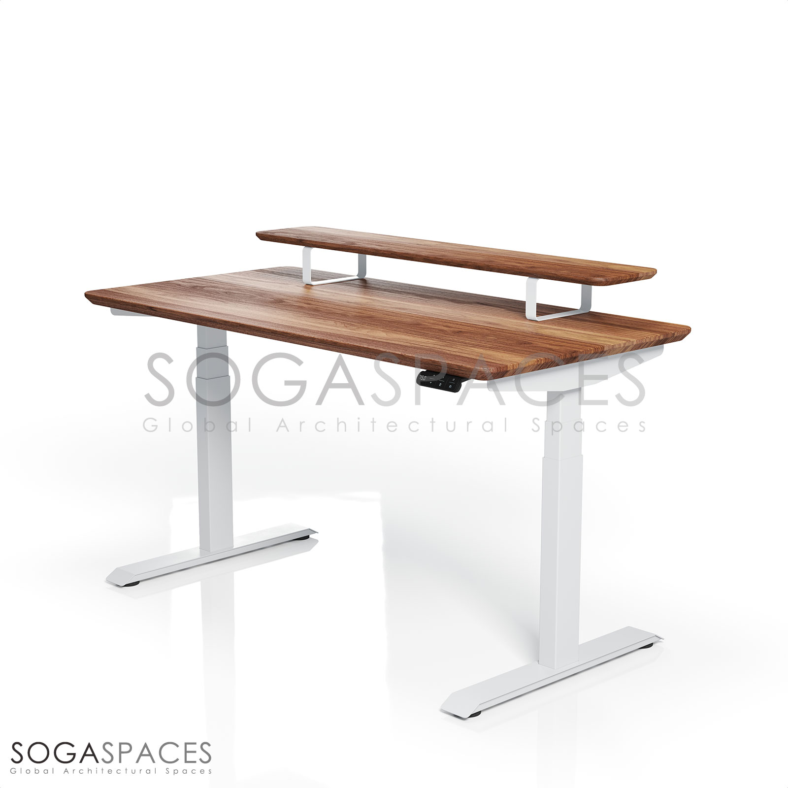Regula Desk Solid V - Elektrikli Yüksekliği Ayarlanabilir Açılı Kesim Kenar Masif Ceviz Çalışma Masası - Görsel 16