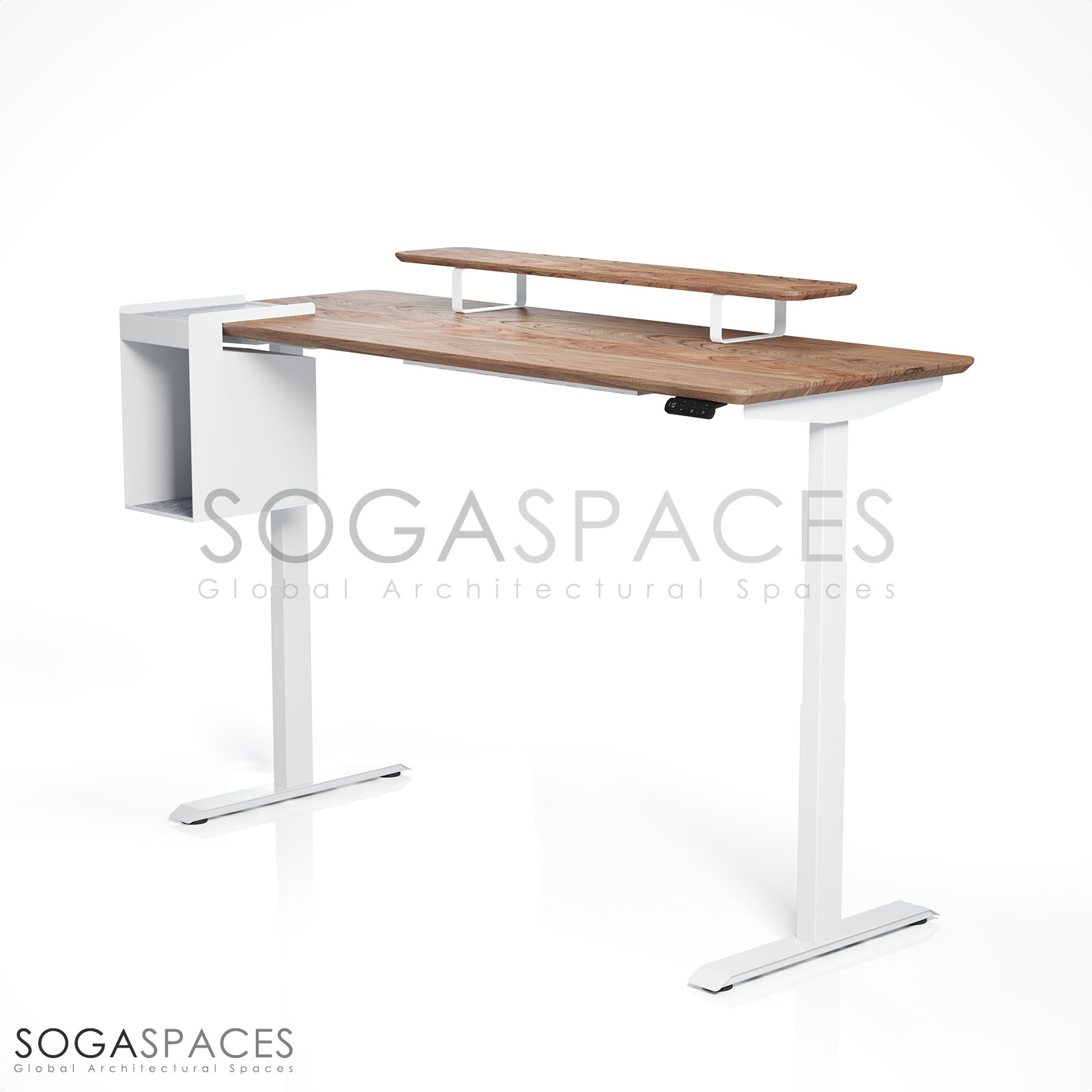 Regula Desk Solid V - Elektrikli Yüksekliği Ayarlanabilir Açılı Kesim Kenar Masif Ceviz Çalışma Masası - Görsel 21