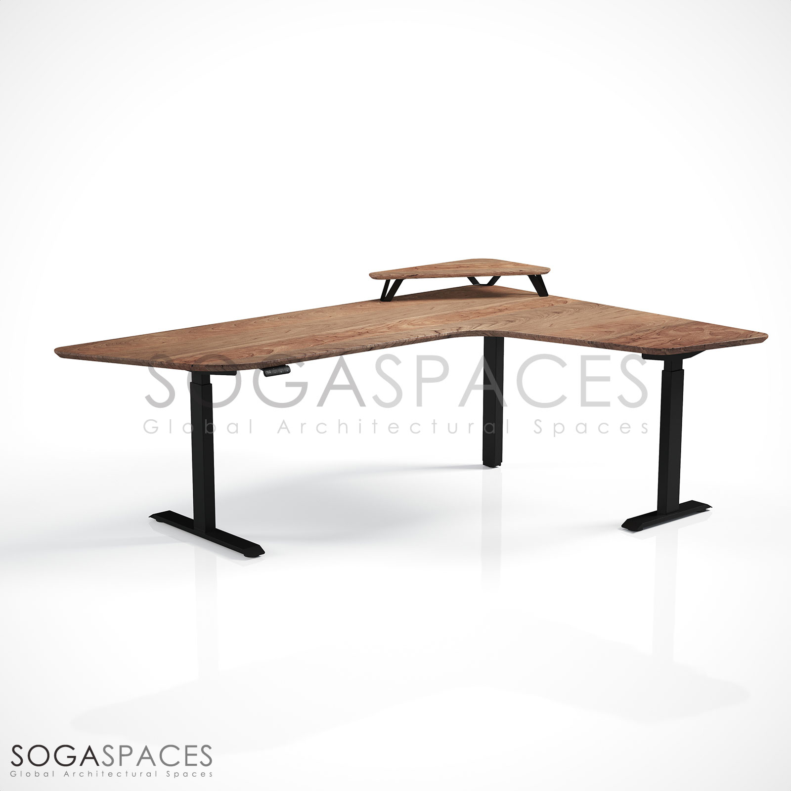 Regula Desk Solid L Type - Elektrikli Yükseklik Ayarlı L Tipi Masif Ceviz Çalışma Masası - Görsel 22