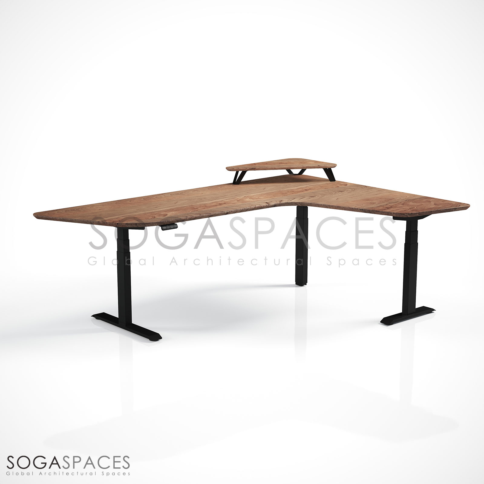 Regula Desk Solid L Type - Elektrikli Yükseklik Ayarlı L Tipi Masif Ceviz Çalışma Masası - Görsel 24