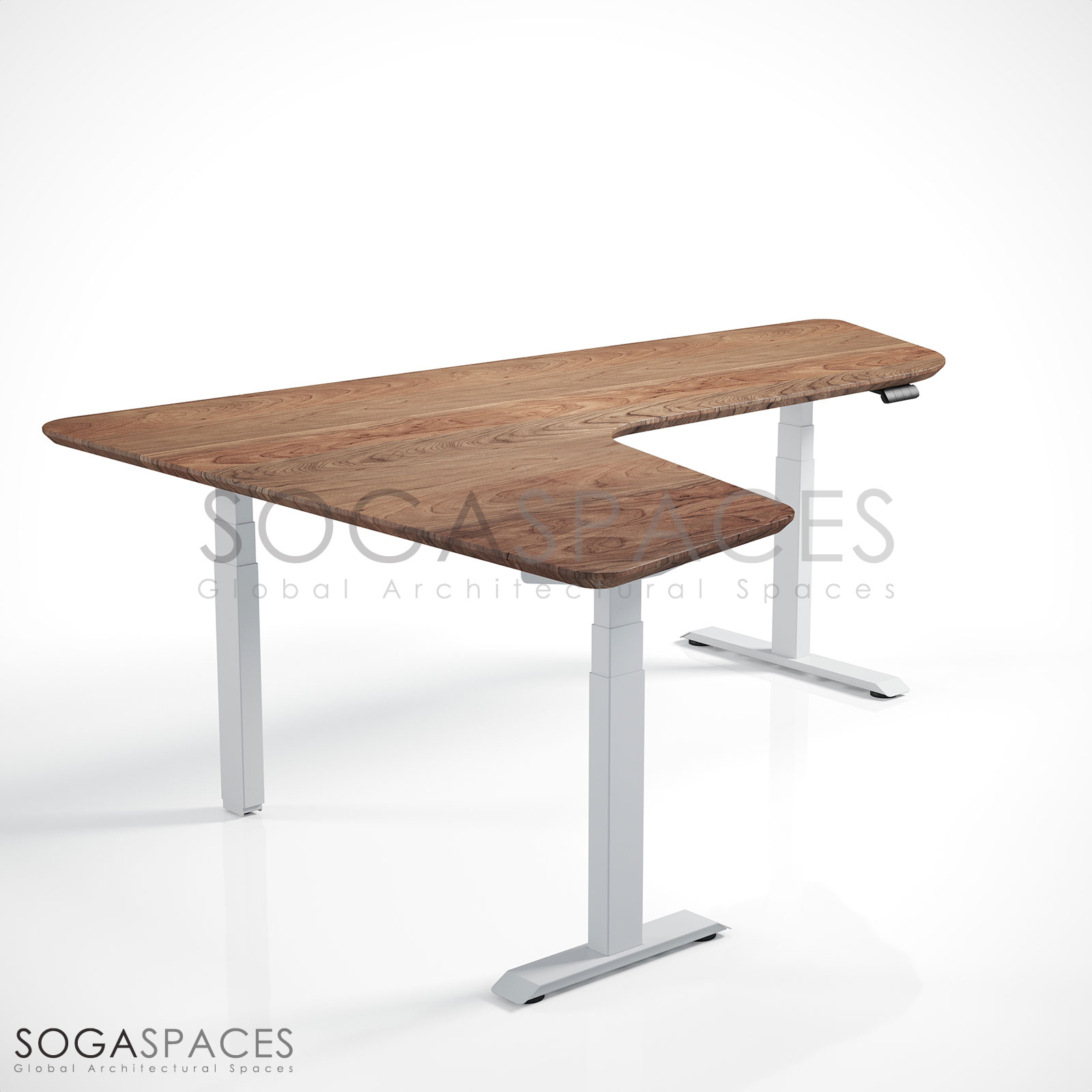 Regula Desk Solid L Type - Elektrikli Yükseklik Ayarlı L Tipi Masif Ceviz Çalışma Masası - Görsel 27