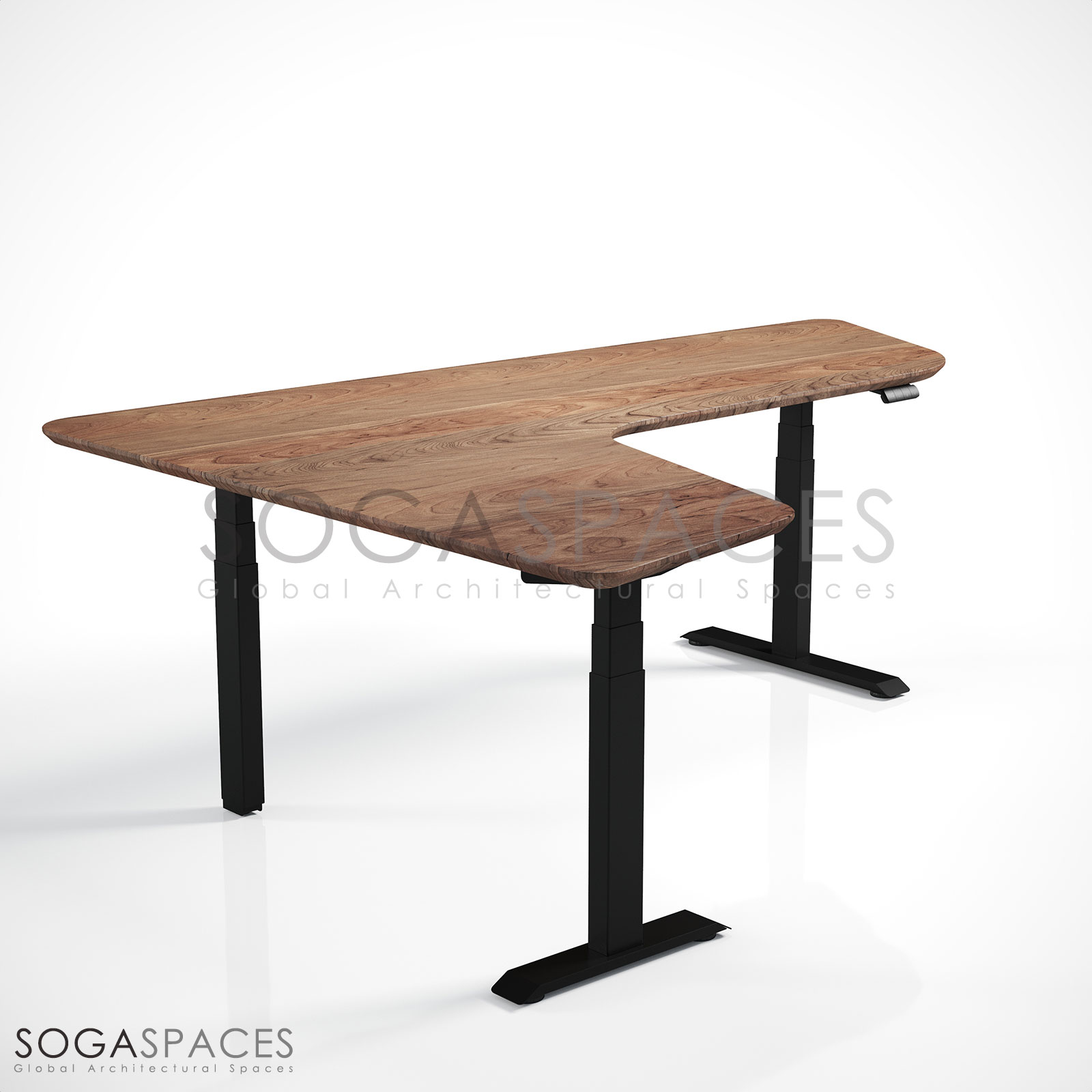 Regula Desk Solid L Type - Elektrikli Yükseklik Ayarlı L Tipi Masif Ceviz Çalışma Masası - Görsel 28