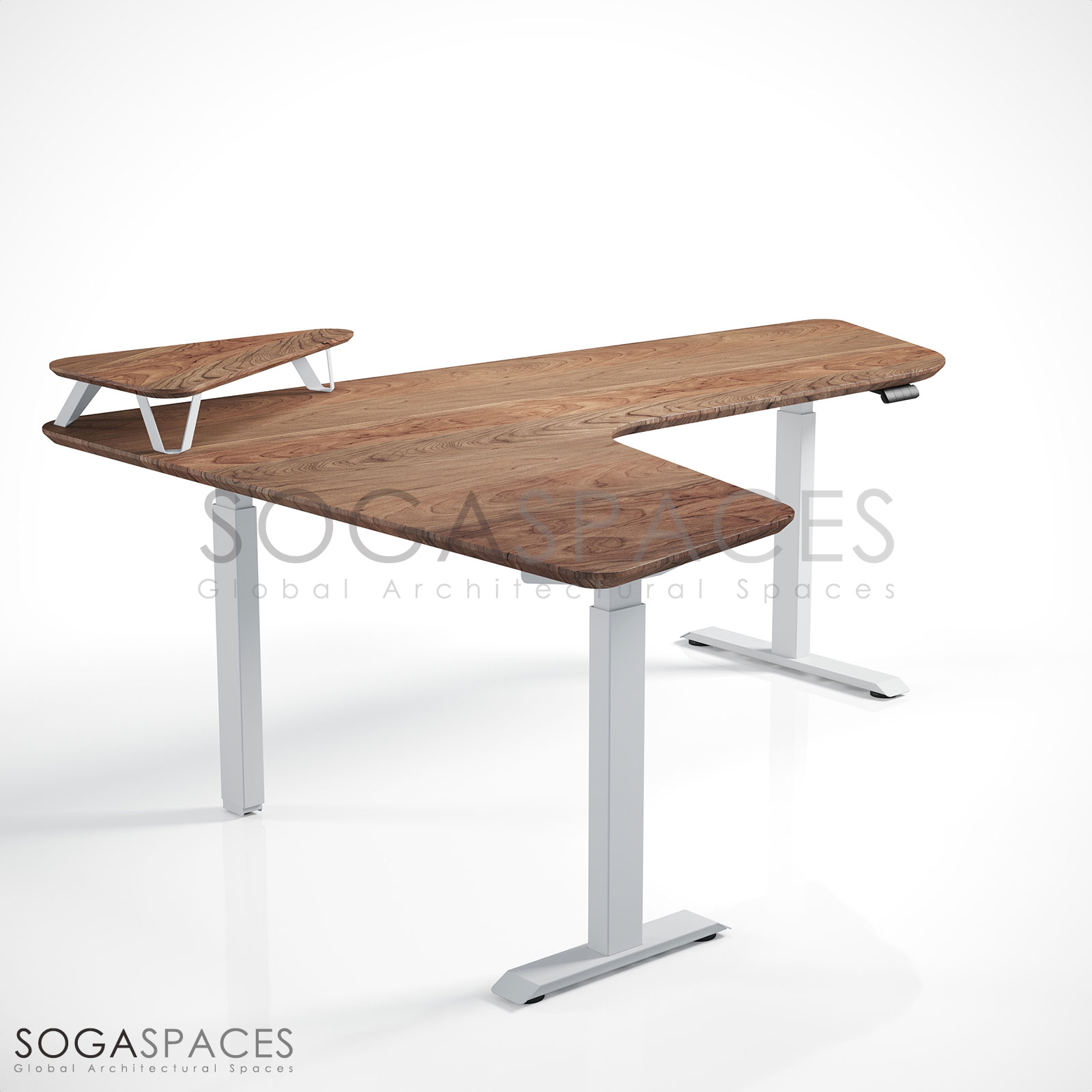 Regula Desk Solid L Type - Elektrikli Yükseklik Ayarlı L Tipi Masif Ceviz Çalışma Masası - Görsel 29