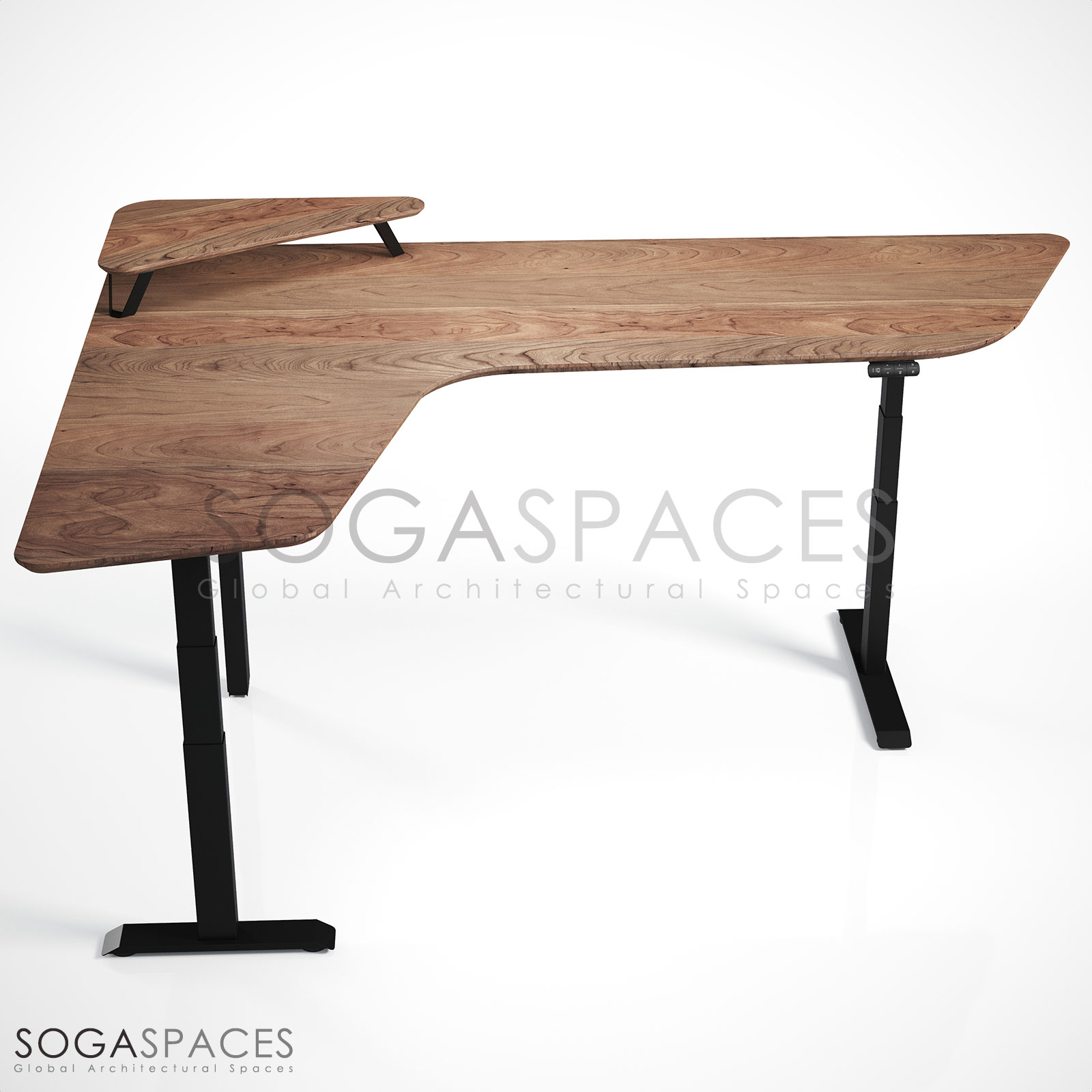 Regula Desk Solid L Type - Elektrikli Yükseklik Ayarlı L Tipi Masif Ceviz Çalışma Masası - Görsel 3