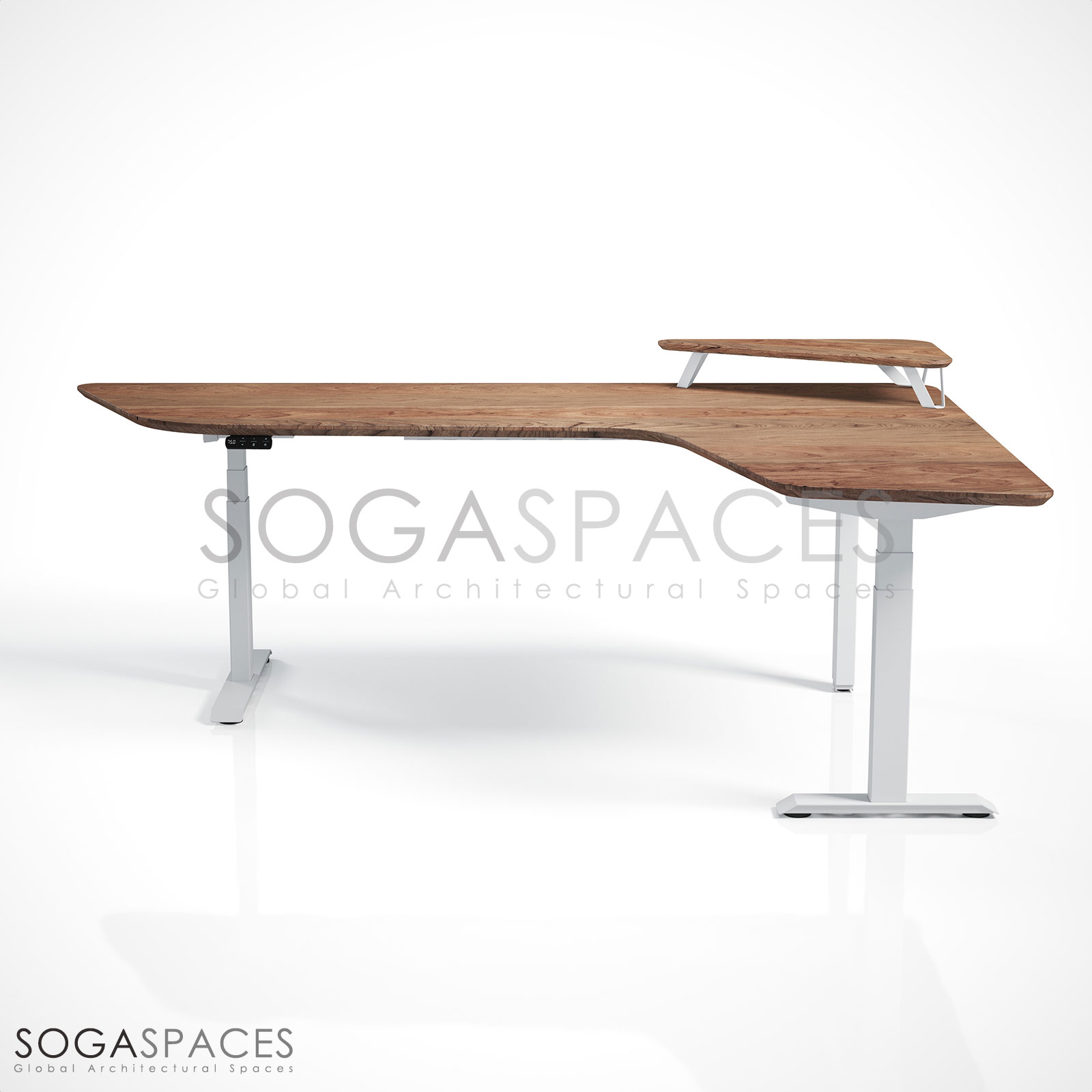 Regula Desk Solid L Type - Elektrikli Yükseklik Ayarlı L Tipi Masif Ceviz Çalışma Masası - Görsel 6