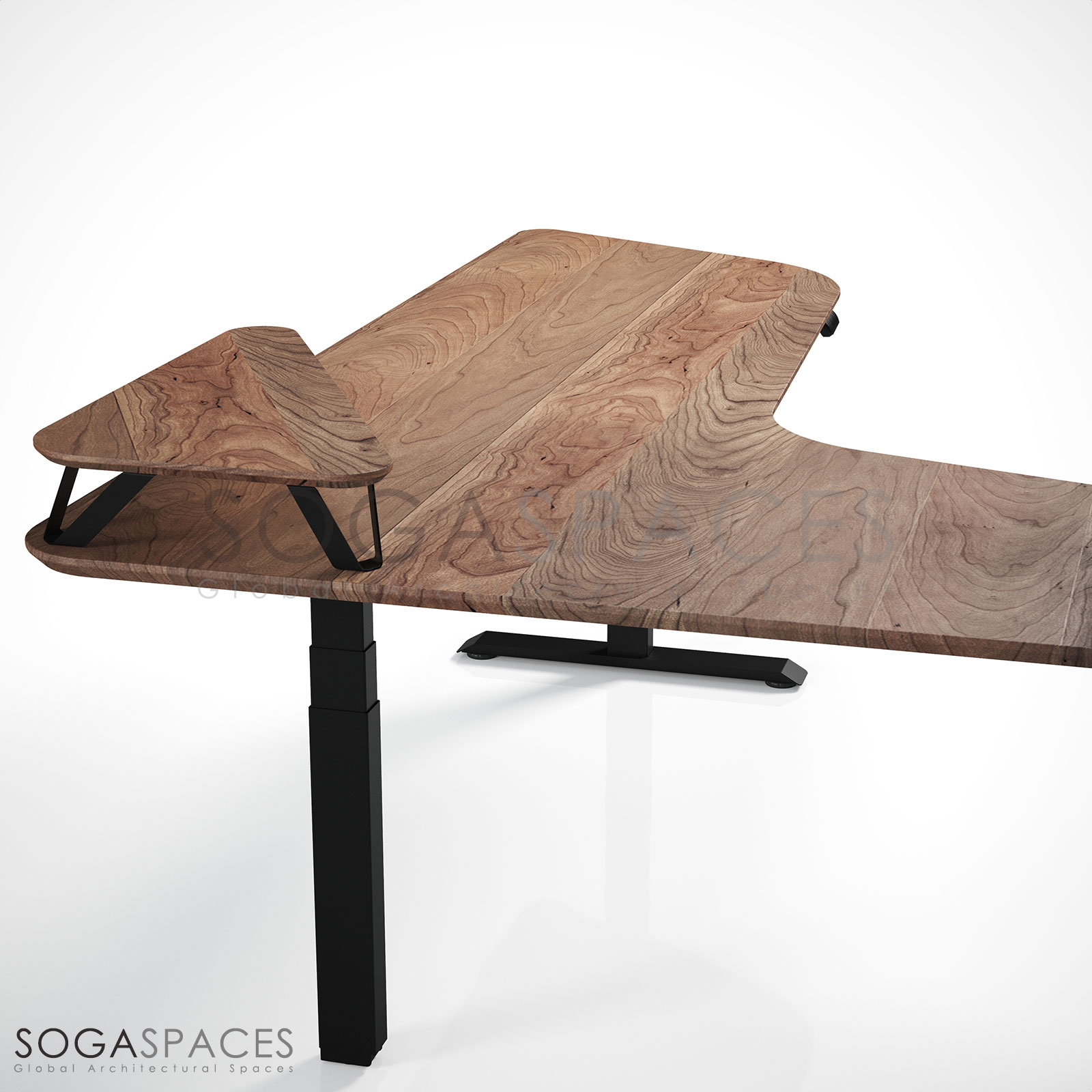 Regula Desk Solid L Type - Elektrikli Yükseklik Ayarlı L Tipi Masif Ceviz Çalışma Masası - Görsel 11