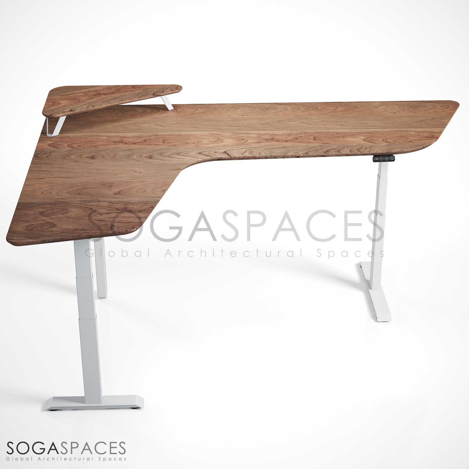 Regula Desk Solid L Type - Elektrikli Yükseklik Ayarlı L Tipi Masif Ceviz Çalışma Masası - Görsel 13