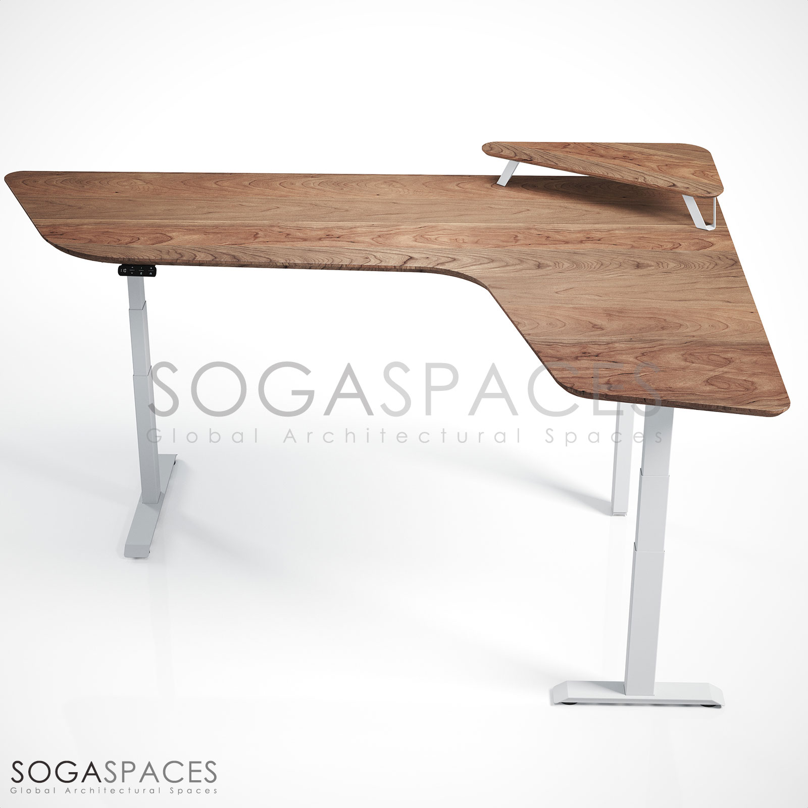 Regula Desk Solid L Type - Elektrikli Yükseklik Ayarlı L Tipi Masif Ceviz Çalışma Masası - Görsel 16